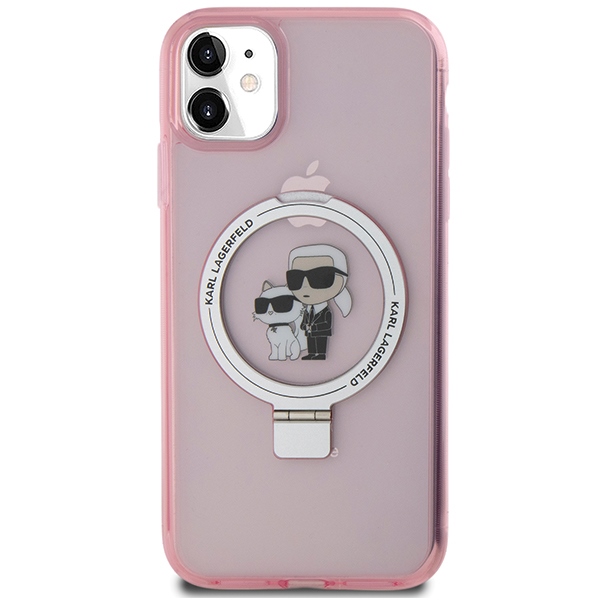 Karl Lagerfeld MagSafe dėklas iPhone 11/XR – rožinis