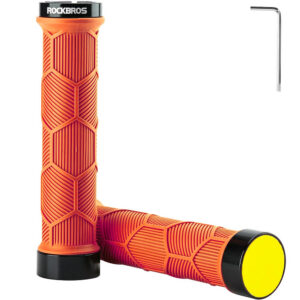 Rockbros 40720007004 dviračio rankenos su atspindžiu - oranžinė