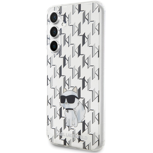 Karl Lagerfeld skaidrus dėklas Samsung Galaxy S23 FE – Monogram Choupette