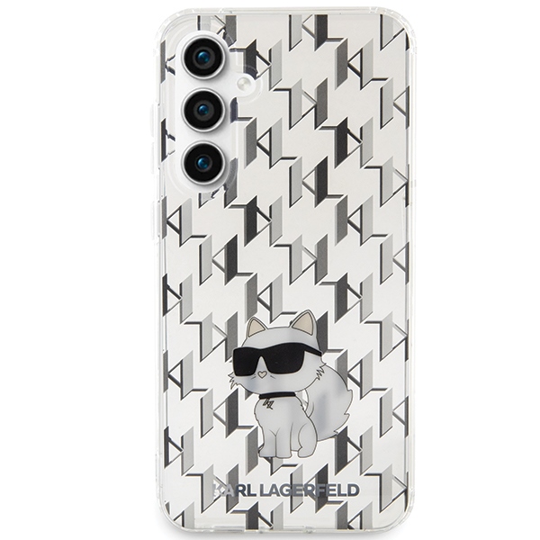 Karl Lagerfeld skaidrus dėklas Samsung Galaxy S23 FE – Monogram Choupette