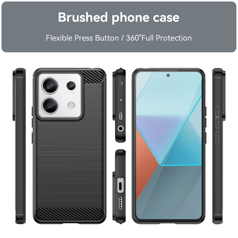 Carbon Case dėklas Xiaomi Redmi Note 13 Pro – juodas