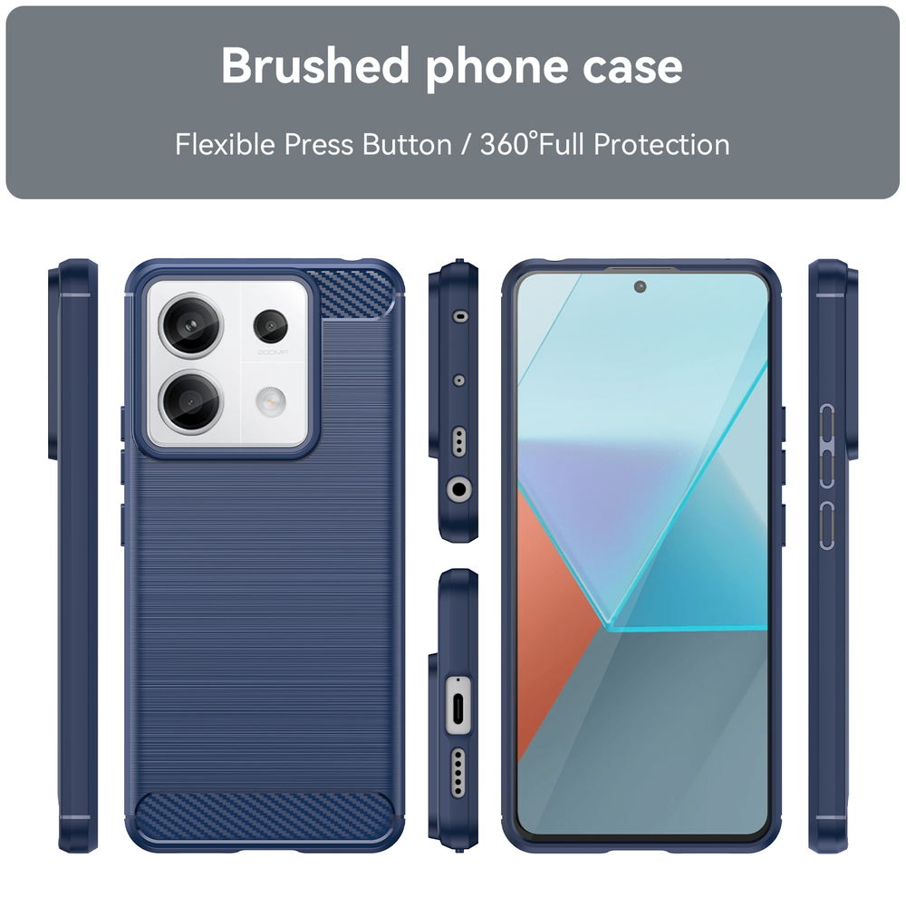 Carbon Case dėklas Xiaomi Redmi Note 13 Pro – mėlynas