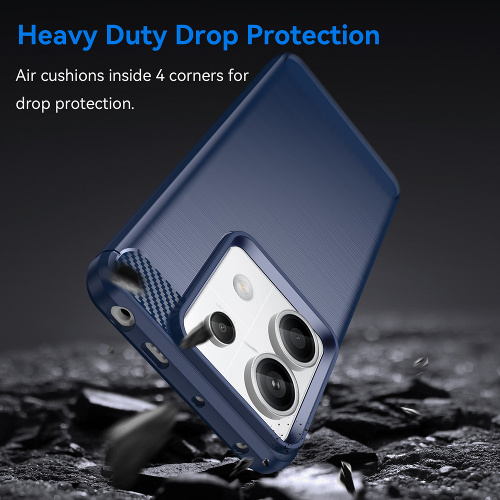 Carbon Case dėklas Xiaomi Redmi Note 13 Pro – mėlynas
