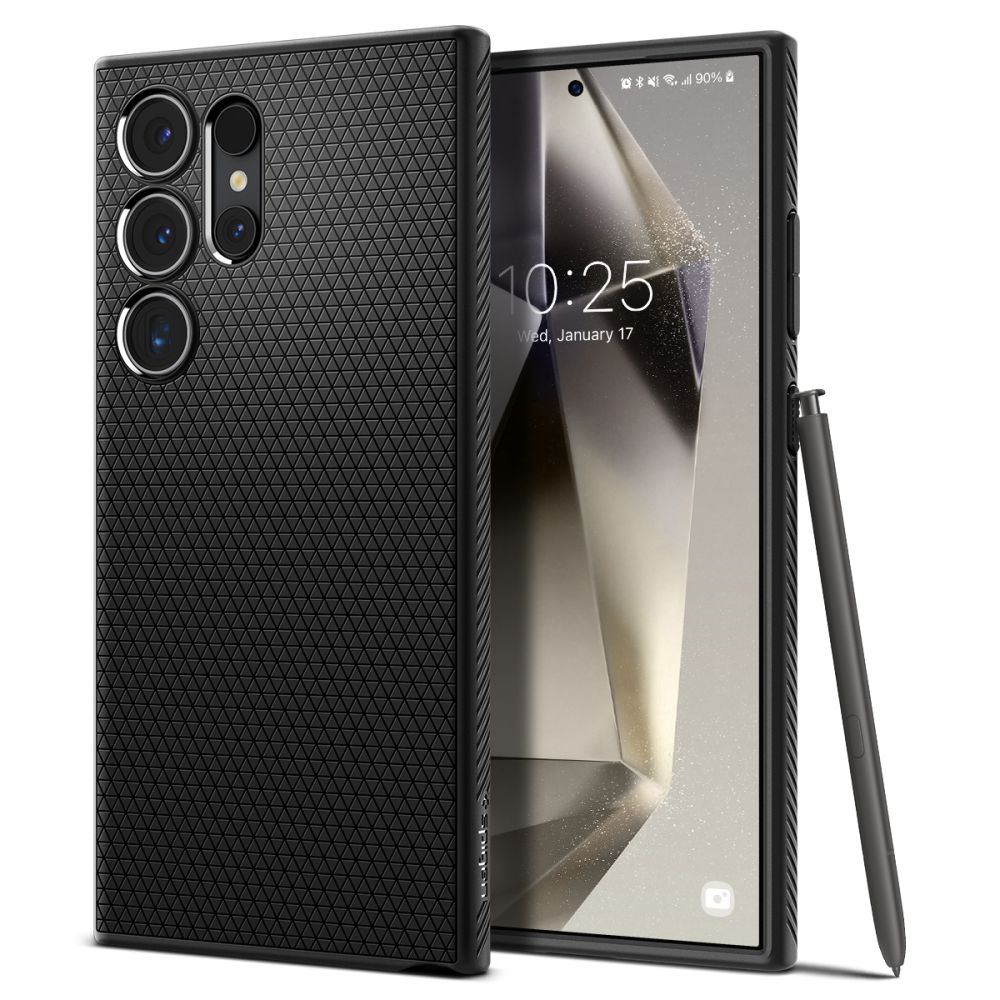 Dėklas Spigen Liquid Air Galaxy S24 Ultra, matinis juodas