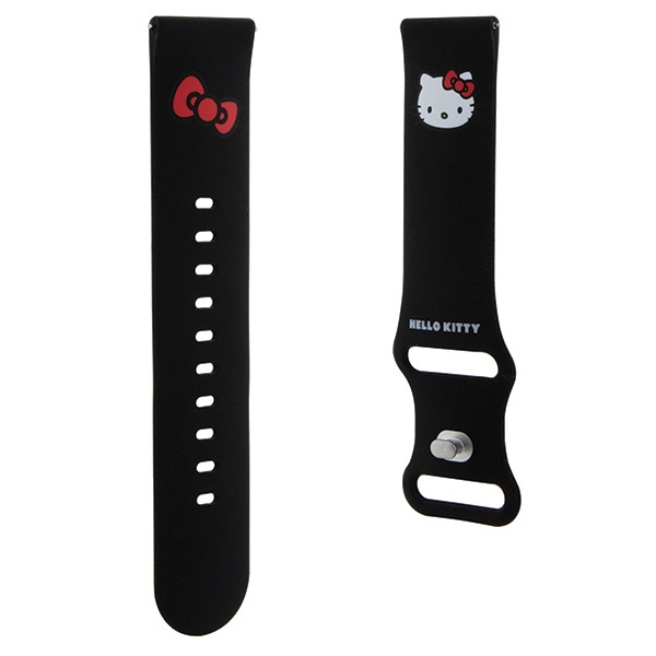 Hello Kitty silikoninis Kitty galvos dirželis universalus 22mm - juodas