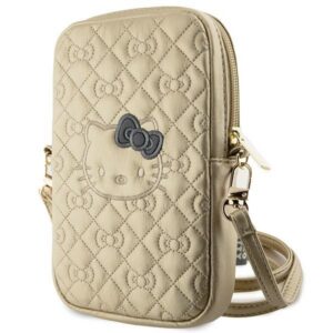 Hello Kitty Quilted Bows Strap krepšys - auksinė