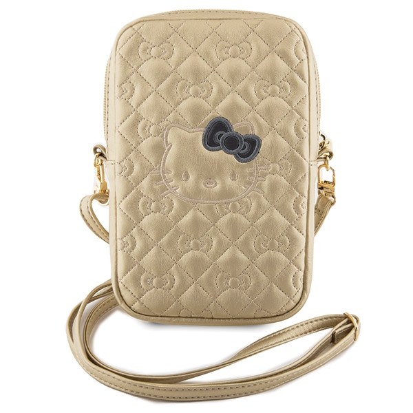 Hello Kitty Quilted Bows Strap krepšys - auksinė