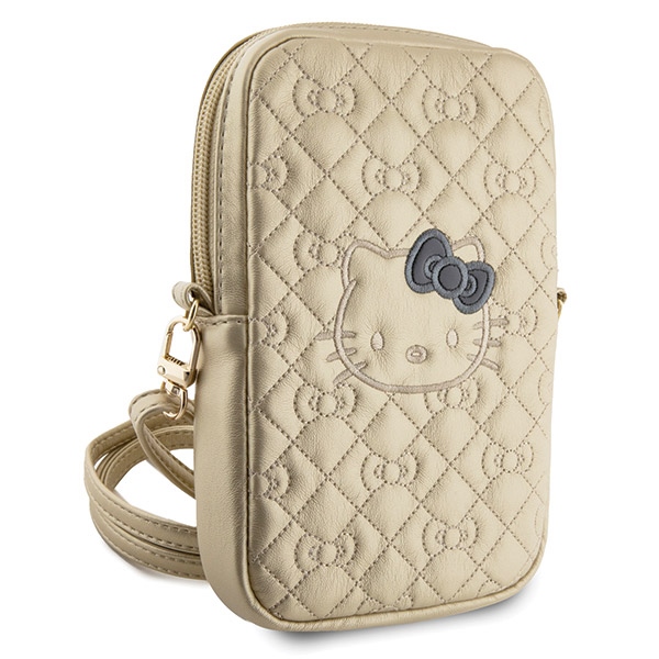 Hello Kitty Quilted Bows Strap krepšys - auksinė