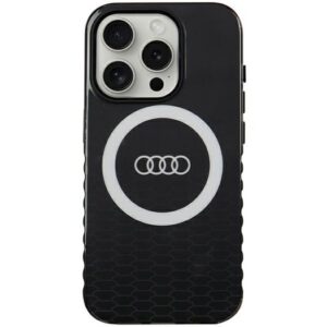 Audi MagSafe dėklas iPhone 15 Pro – juodas