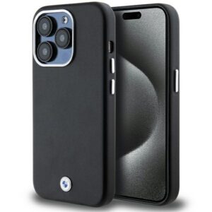 BMW Signature Wrapped Metal MagSafe dėklas iPhone 14 Pro Max – juodas