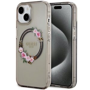 Guess MagSafe dėklas iPhone 15/14/13 6.1 – juodas