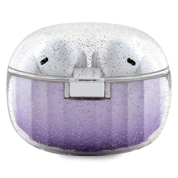 Guess Glitter Gradient TWS ausinės su dėklu – violetinės
