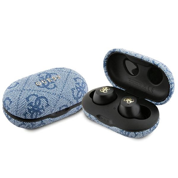 Guess TWS Bluetooth ausinės su ENC ir dėklu – mėlynos