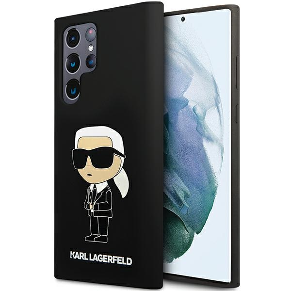 Karl Lagerfeld silikoninis dėklas Galaxy S24 Ultra – juodas