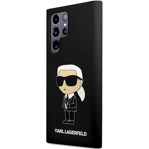 Karl Lagerfeld silikoninis dėklas Galaxy S24 Ultra – juodas