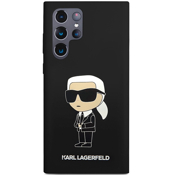 Karl Lagerfeld silikoninis dėklas Galaxy S24 Ultra – juodas