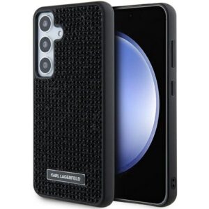 Karl Lagerfeld blizgus dėklas Samsung Galaxy S24 – juodas