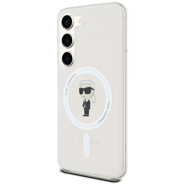 Karl Lagerfeld MagSafe dėklas Galaxy S23 – skaidrus