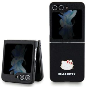 Hello Kitty Metal Logo dėklas Galaxy Z Flip5 – juodas