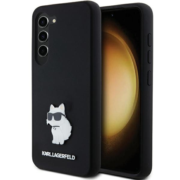 Karl Lagerfeld silikoninis dėklas Galaxy S23 – juodas