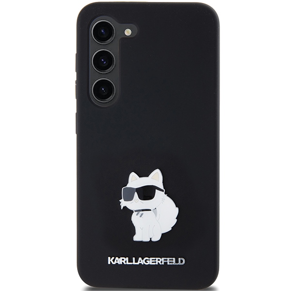 Karl Lagerfeld silikoninis dėklas Galaxy S23 – juodas