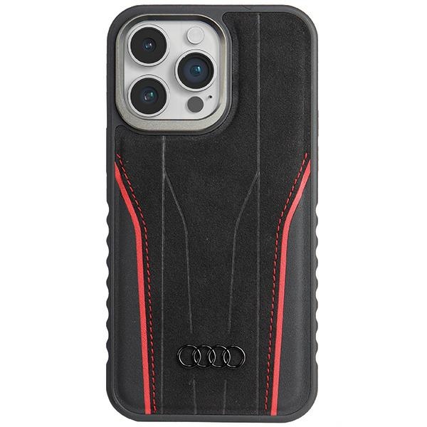 Audi odinis MagSafe dėklas iPhone 14 Pro – juodas/raudonas