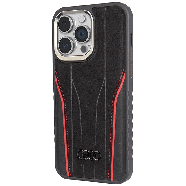 Audi odinis MagSafe dėklas iPhone 14 Pro – juodas/raudonas