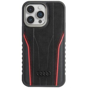 Audi odinis MagSafe dėklas iPhone 14 Pro Max – juodai raudonas