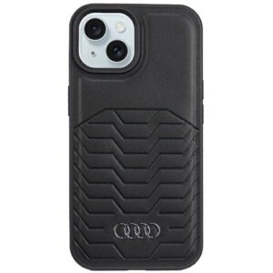 Audi MagSafe eko odos dėklas iPhone 15 Plus/14 Plus – juodas