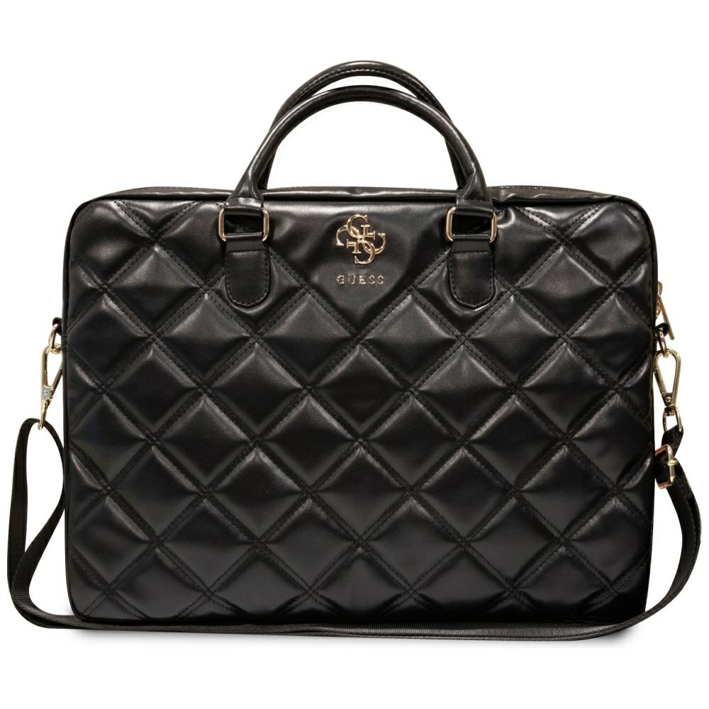 Guess 4G Quilted krepšys 16" nešiojamajam kompiuteriui – juodas