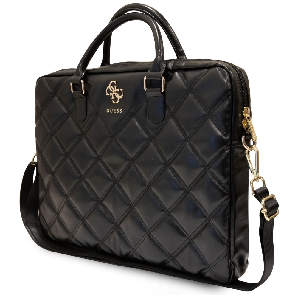 Guess 4G Quilted krepšys 16" nešiojamajam kompiuteriui – juodas