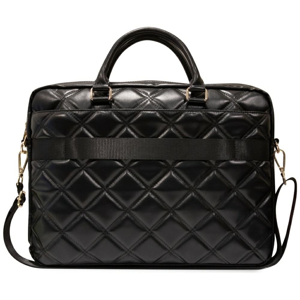 Guess 4G Quilted krepšys 16" nešiojamajam kompiuteriui – juodas