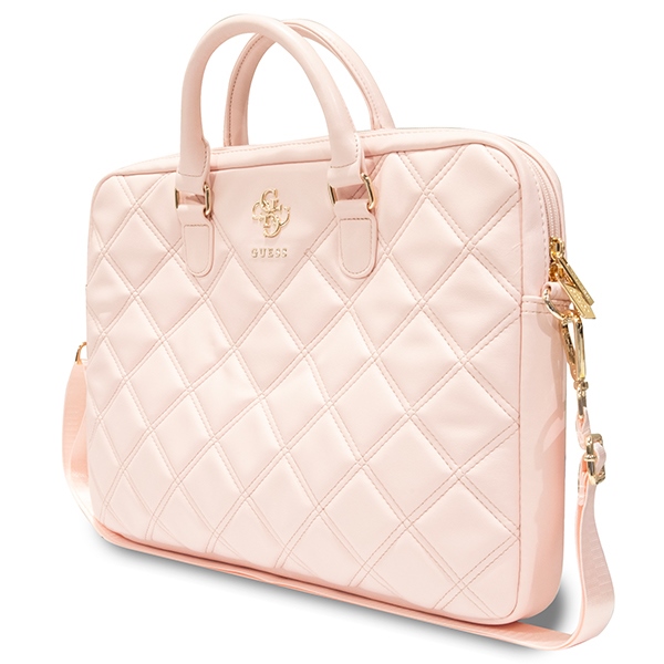 Guess Quilted 4G krepšys 16" nešiojamajam kompiuteriui – rožinis