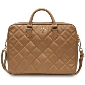 Guess Quilted 4G krepšys 16" nešiojamajam kompiuteriui - rudas