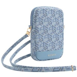 Guess Zip GCube Bottom Stripe telefono krepšys - mėlyna