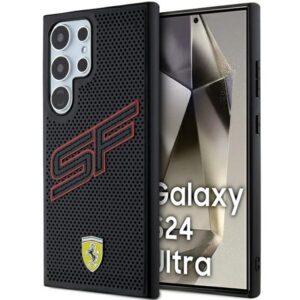 Ferrari Big SF Perforated dėklas Galaxy S24 Ultra – juodas