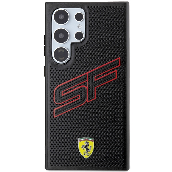 Ferrari Big SF Perforated dėklas Galaxy S24 Ultra – juodas