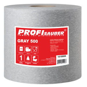 Pilkas neaustinis pramoninis valymo audinis ProfiSauber GRAY 500