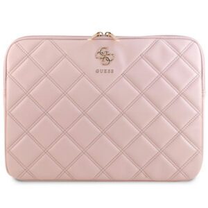 Guess Quilted 4G dėklas 14" nešiojamajam kompiuteriui - rožinis