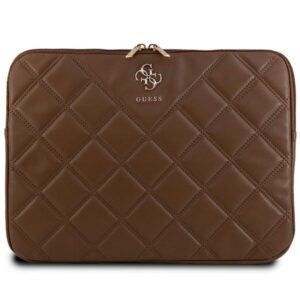 Guess Quilted 4G dėklas 14" nešiojamajam kompiuteriui - rudas