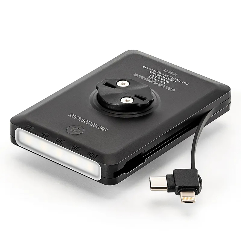 Rockbros JP008 priekinė dviračio šviesa tvirtintuvui su 5000mAh energine baterija 150lm IPX6 - juoda