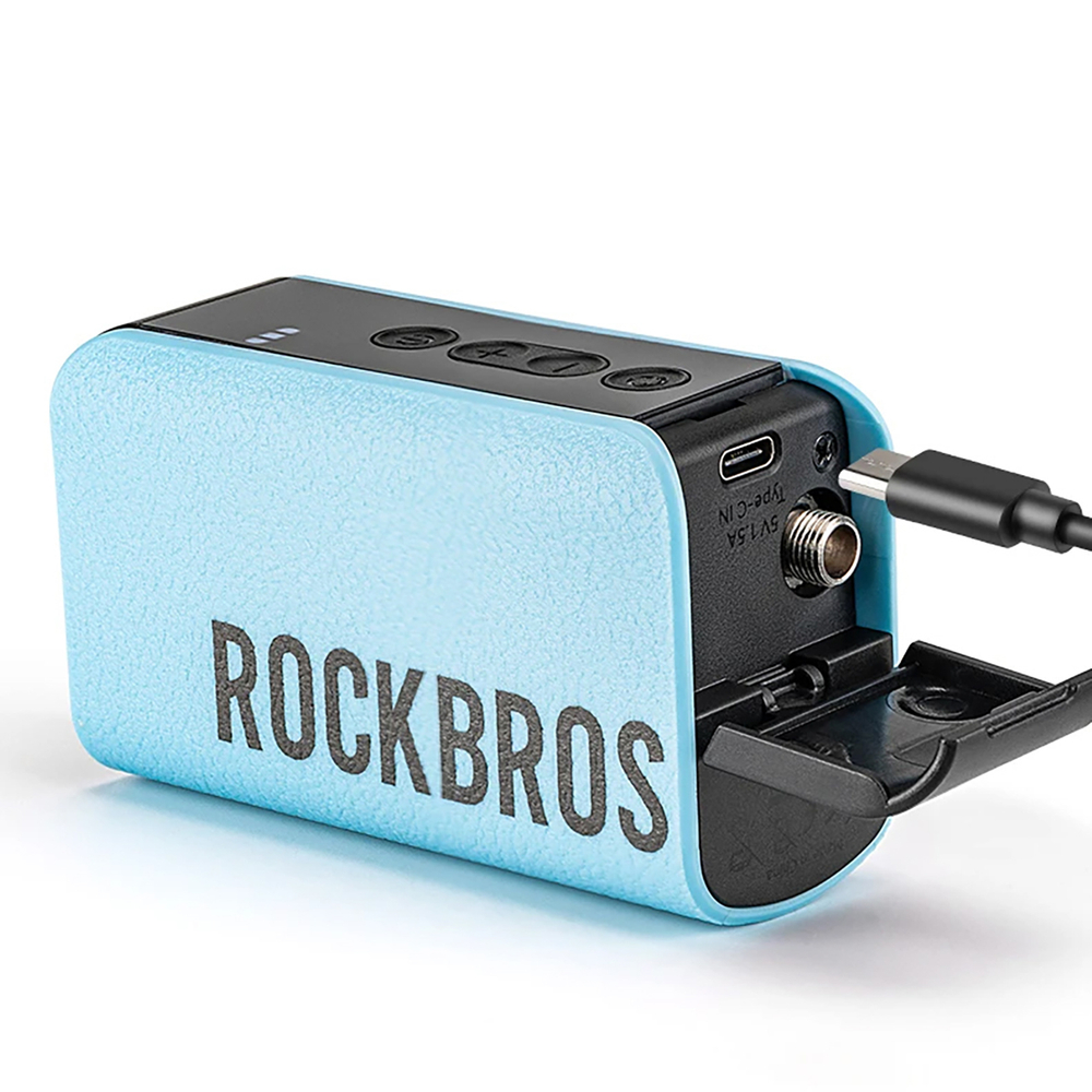 Rockbros 42520006001 elektrinis siurblys kompresinis su skaitmenine ekranu kamuoliams / balionams - mėlynas