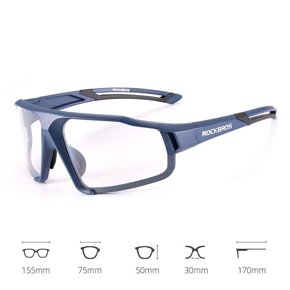Rockbros SP216BL fotochrominis UV400 dviračio akiniai - mėlyni