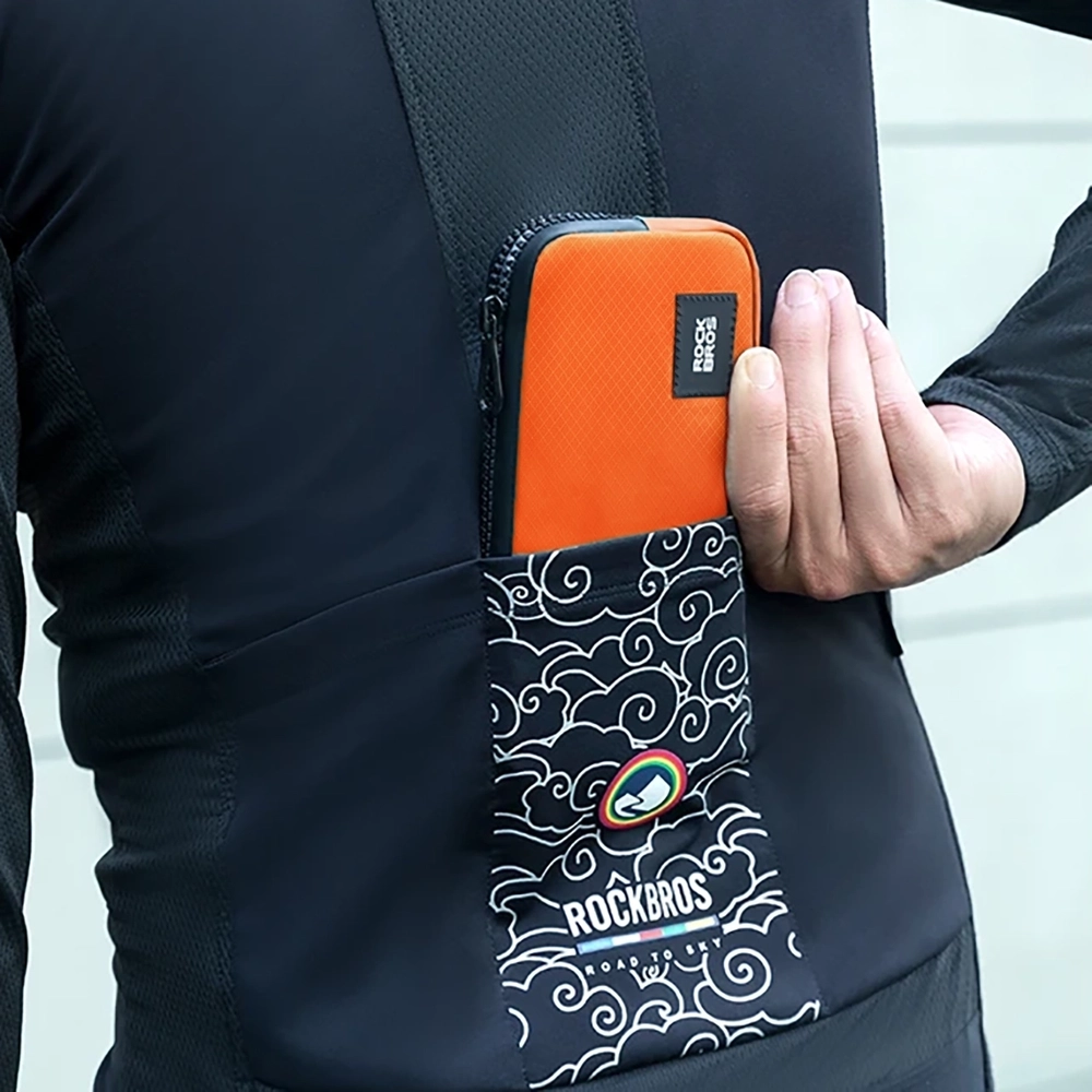 Rockbros dviračio krepšys 30990043004 telefonui, raktams, piniginei 0,15 l - oranžinis