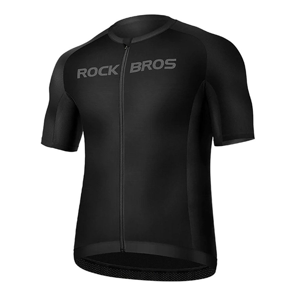Rockbros 15120002003 trumpomis rankovėmis dviračio marškinėliai L - juodi