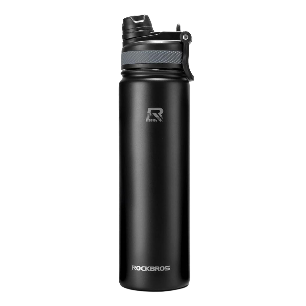 Rockbros 35210029002 terminis dviračio butelis gėrimams 650 ml - juodas
