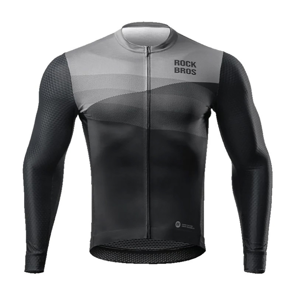 Rockbros 15120009005 ilgomis rankovėmis dviračio trikotažas Pavasaris/Vasara XXL - Juoda
