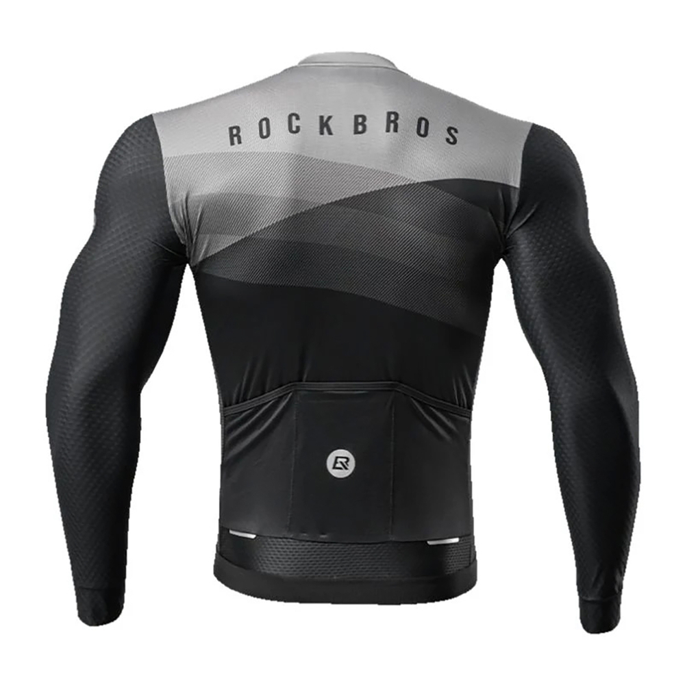 Rockbros 15120009005 ilgomis rankovėmis dviračio trikotažas Pavasaris/Vasara XXL - Juoda