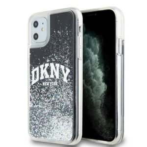 DKNY Liquid Glitter Big Logo dėklas iPhone 11/XR – juodas