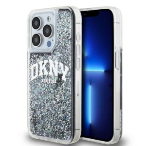 DKNY blizgantis dėklas iPhone 14 Pro – juodas